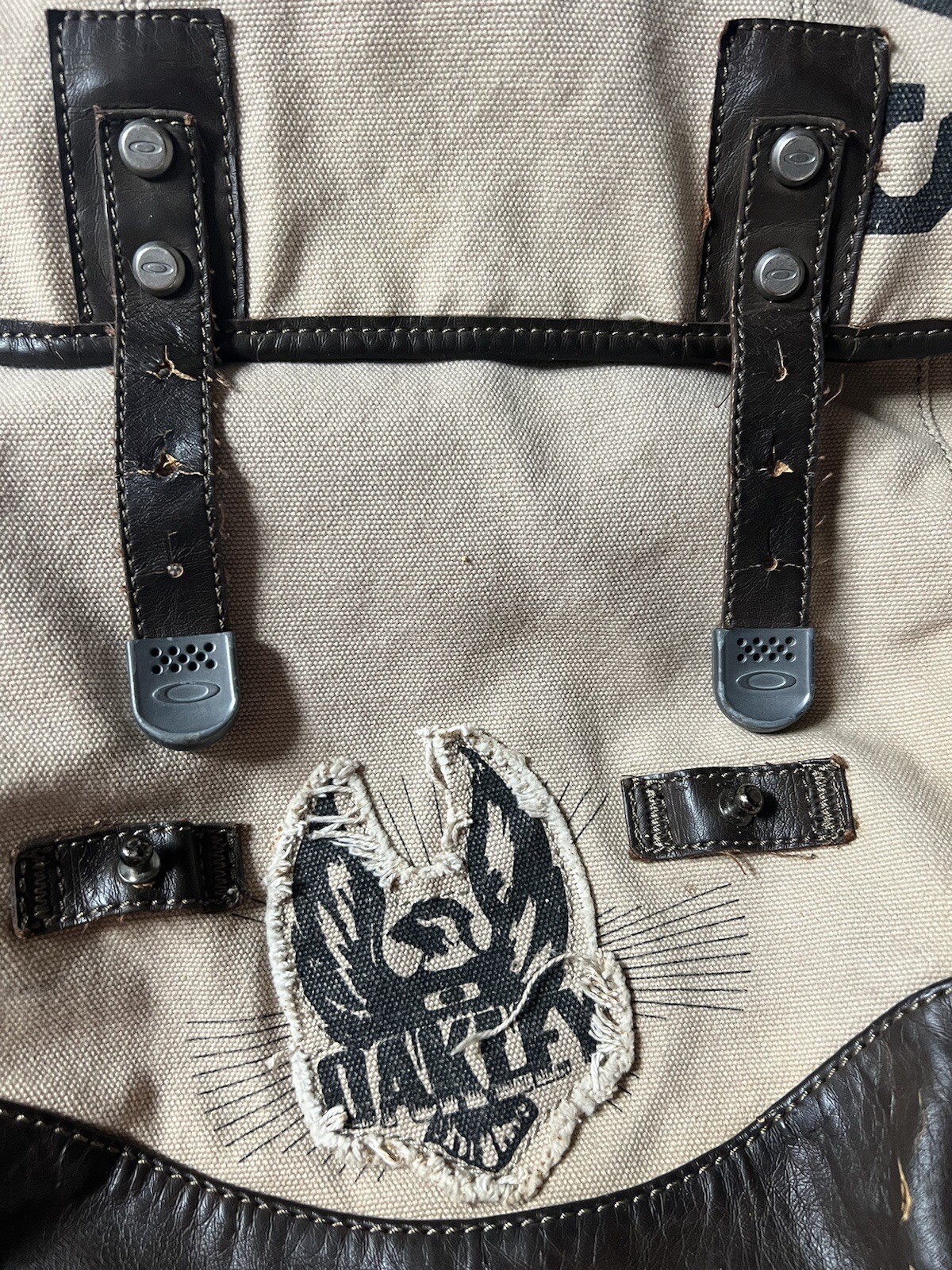 OAKLEY TACTICAL FIELD GEAR AP BAG Canvas Leather Pack Sling Carry Backpack
