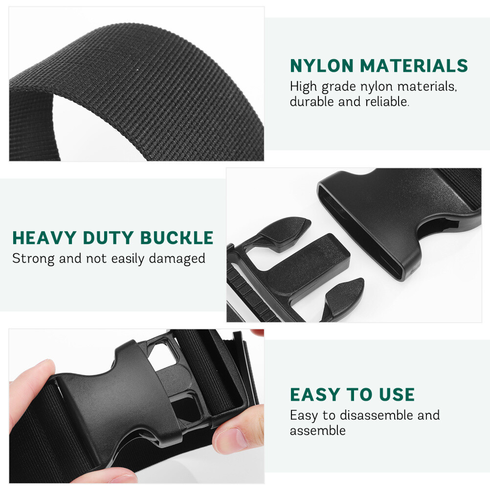 1PC Buckle Strap 50CM Belt Bag Extended Strap Waist Bag Belt Extender Black