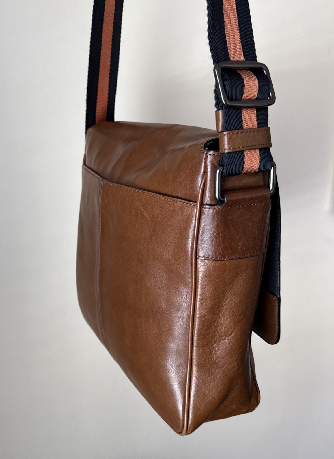 Coach Metropolitan Map Bag Tan Brown Sport Calf Leather Flap Messenger #72116