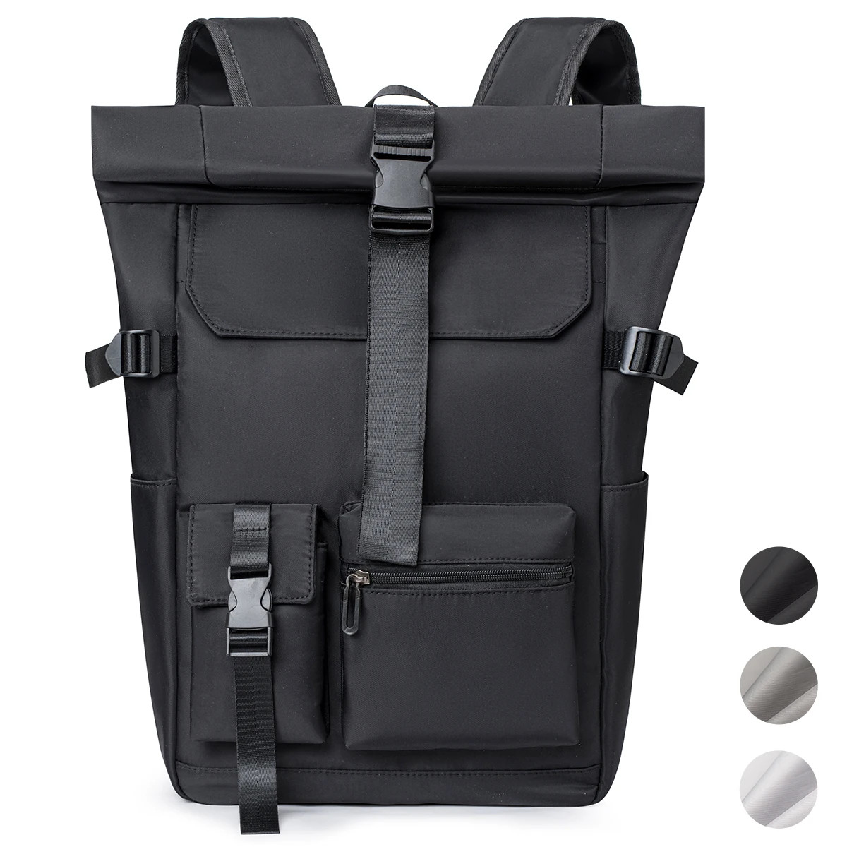 Travel Backpack 26L Lightweight Roll Top Backpack for Women Men, Anti-Theft Scho