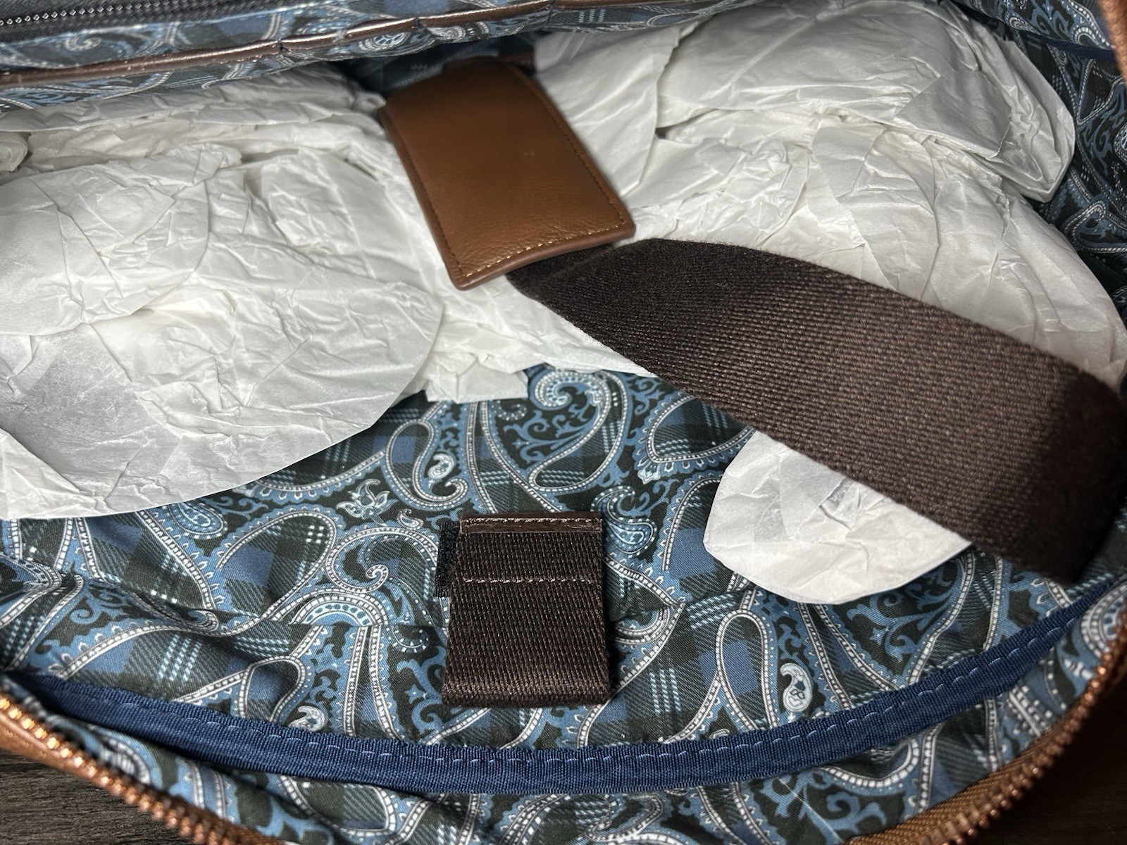 *NWT Robert Graham Brown Two Tone Roman Leather Professional Messenger Briefcase