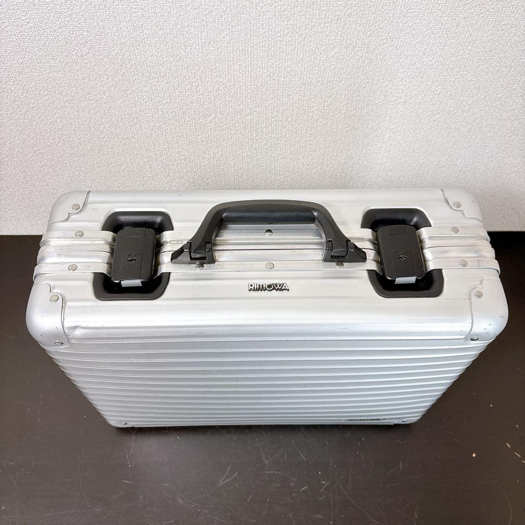 Rimowa Topas Briefcase Attache Case Silver 46×36×18cm