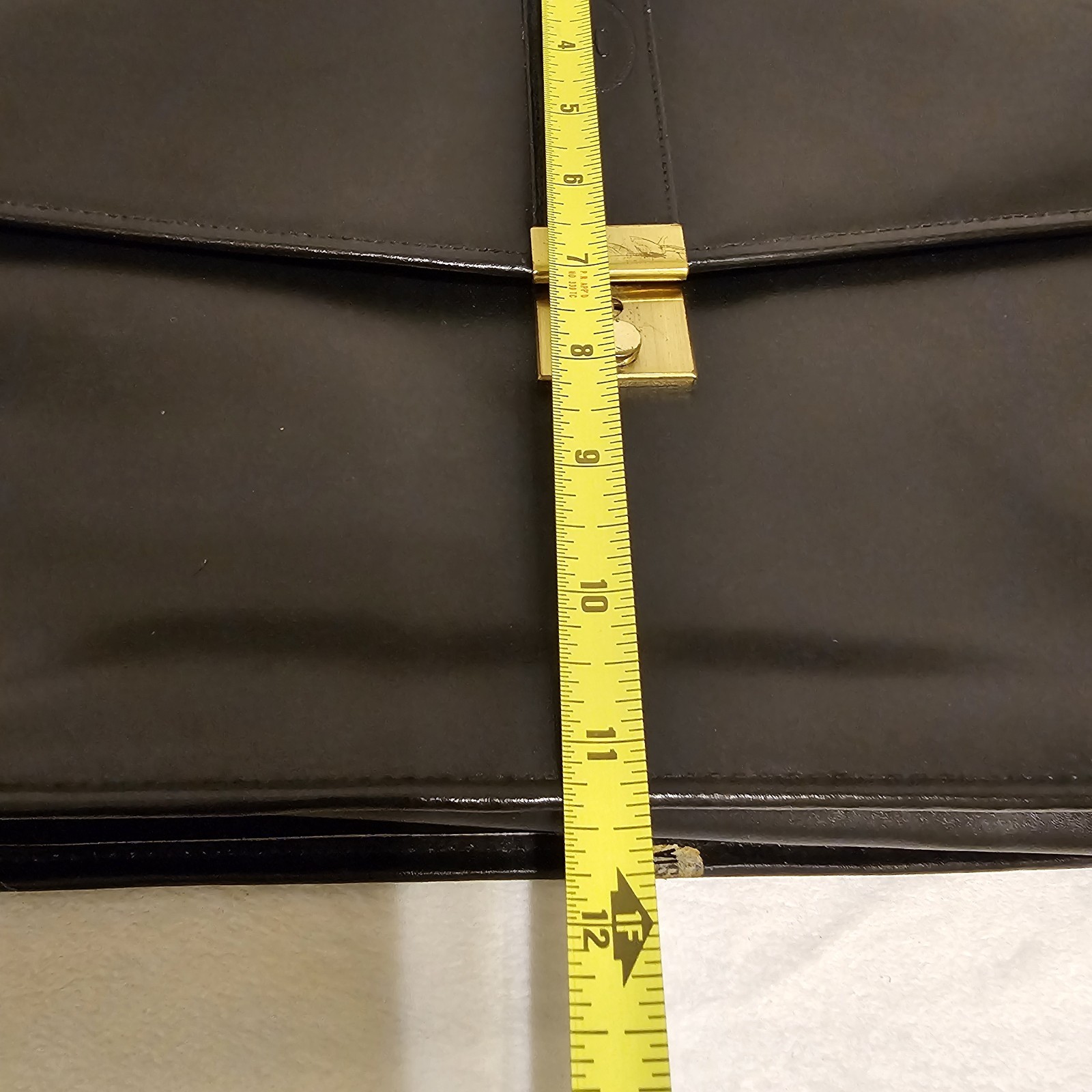 Vintage Hau’s Black Leather Attache Bag Briefcase 5 Pockets Key Incl 15.5x11in