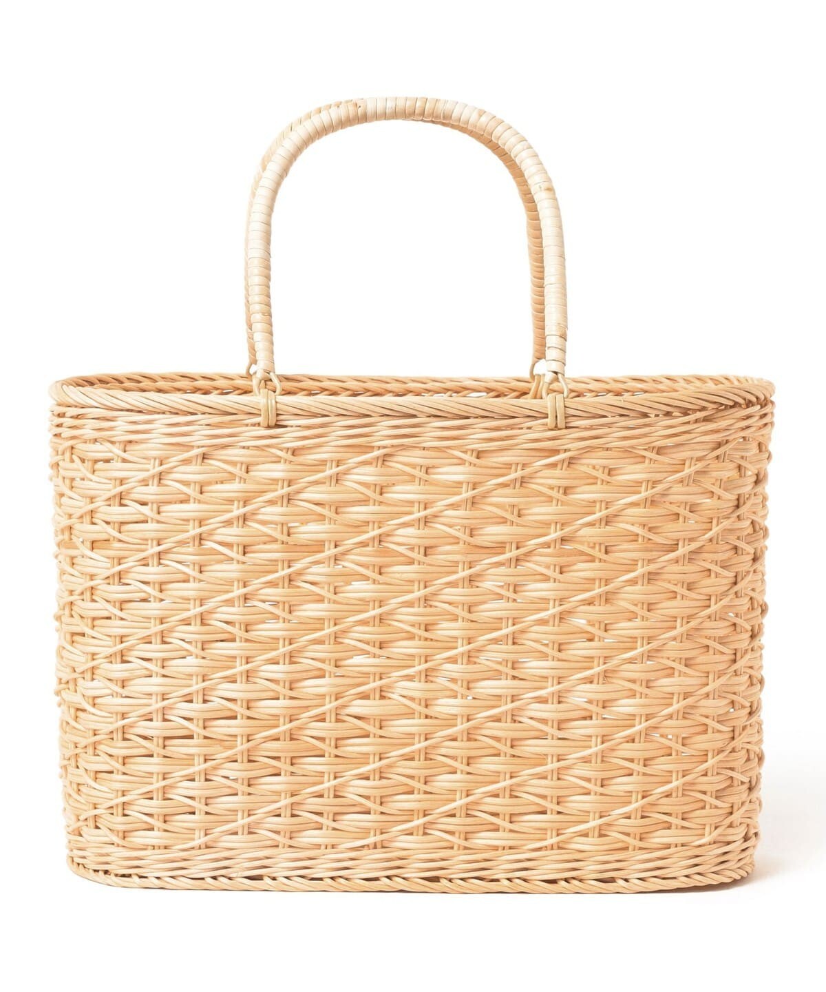 (ASK availability First) BEAMS Matsunoya / Rattan oval sash shopping basket new