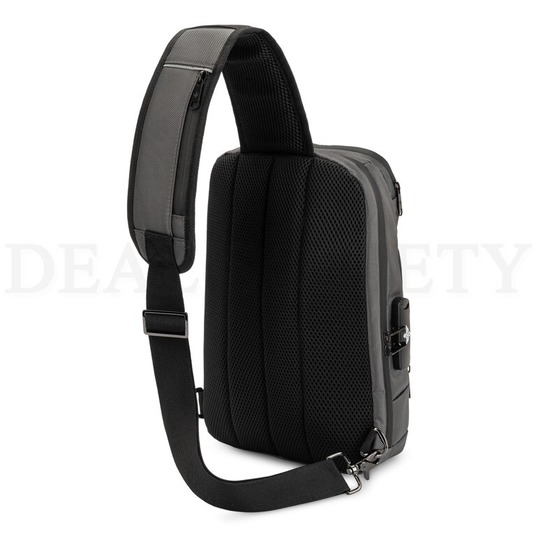 Erozul Equinox Lockable Crossbody Sling Bag w/ Odor Control Technology Graphite