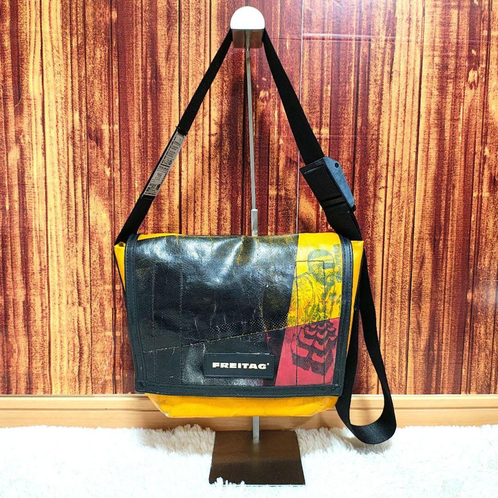 FREITAG F11 LASSIE Messenger Shoulder Bag Yellow Black Red Unique Design Japan