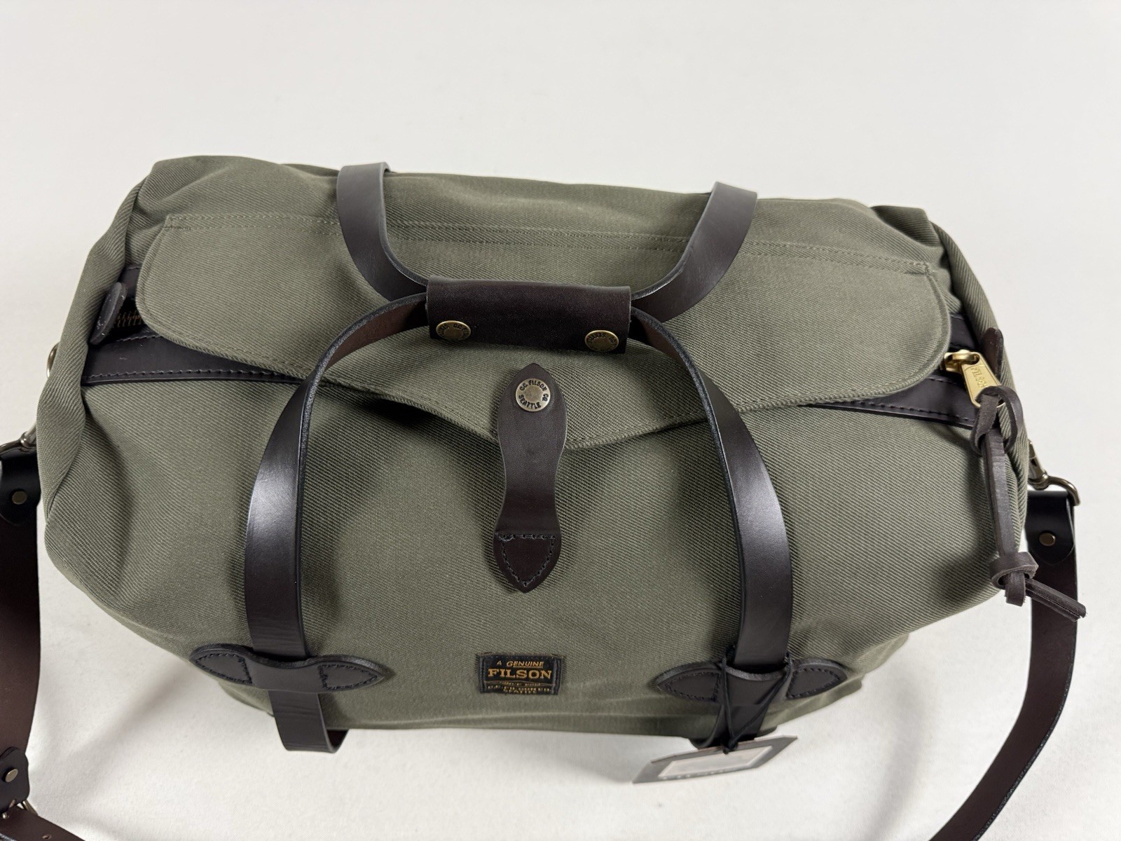 FILSON SMALL RUGGED TWILL DUFFLE BAG OTTER GEEEN NWT SOLD OUT