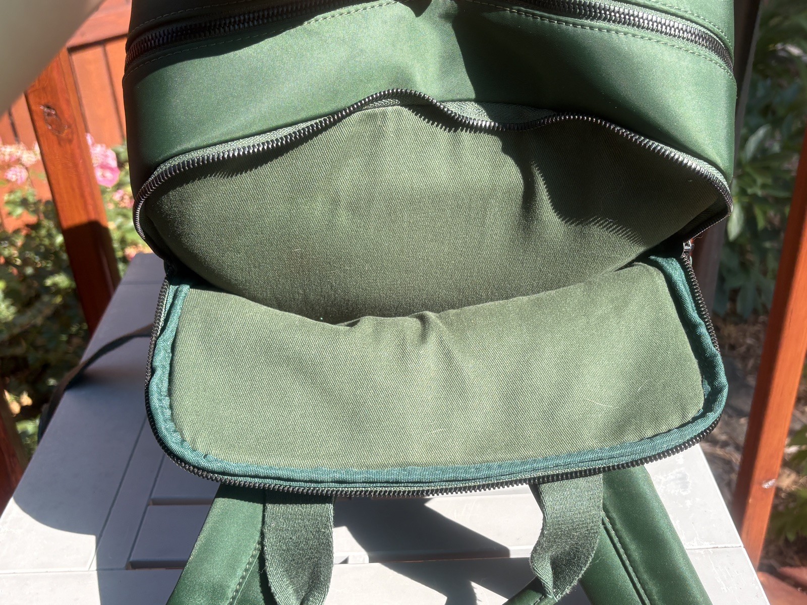 Monos Metro Backpack Juniper Green 18L Nylon Vegan Leather Trim Travel Rucksack