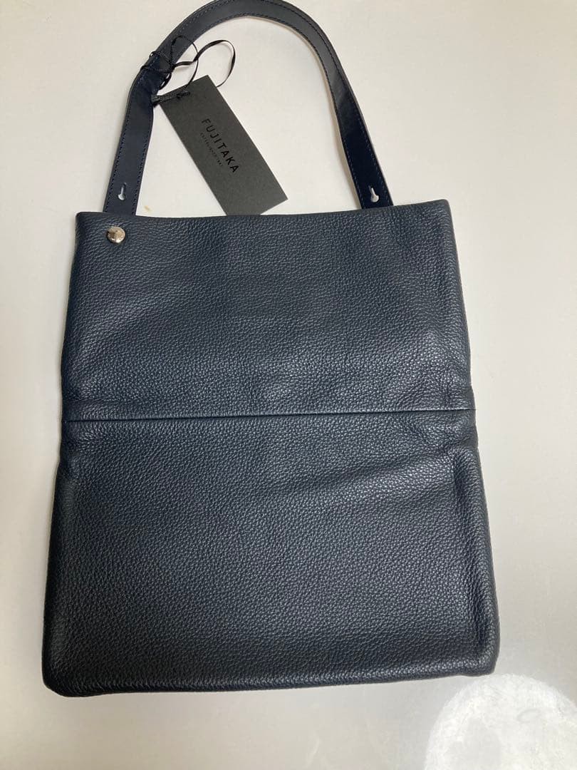 Fujitaka Leather Tote Bag B5 Size, Adjustable Handle, New, Japan Made