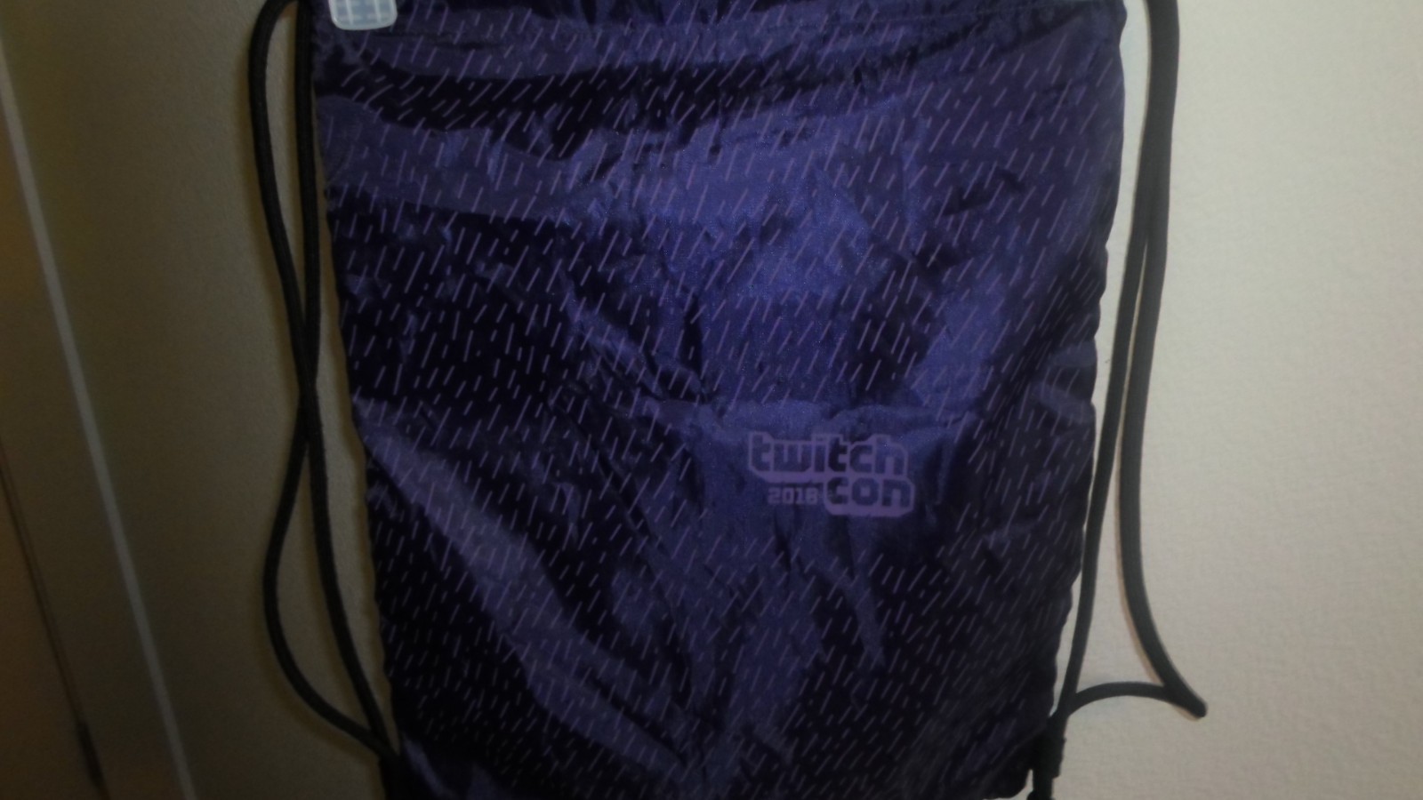Backpack-day pack-16 in long-13 in wide-nylon-rope straps-purple-Twitch CON2018