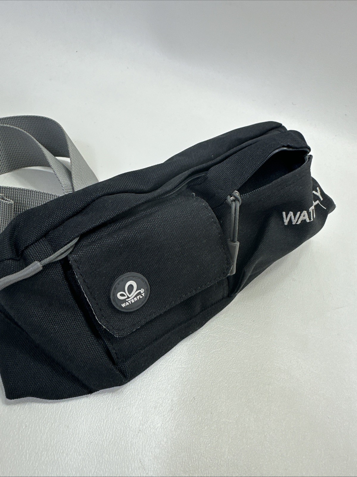 WATERFLY Black SLING CROSS BODY SHOULDER BAG LIGHTWEIGHT W Fanny Pack Adjustable