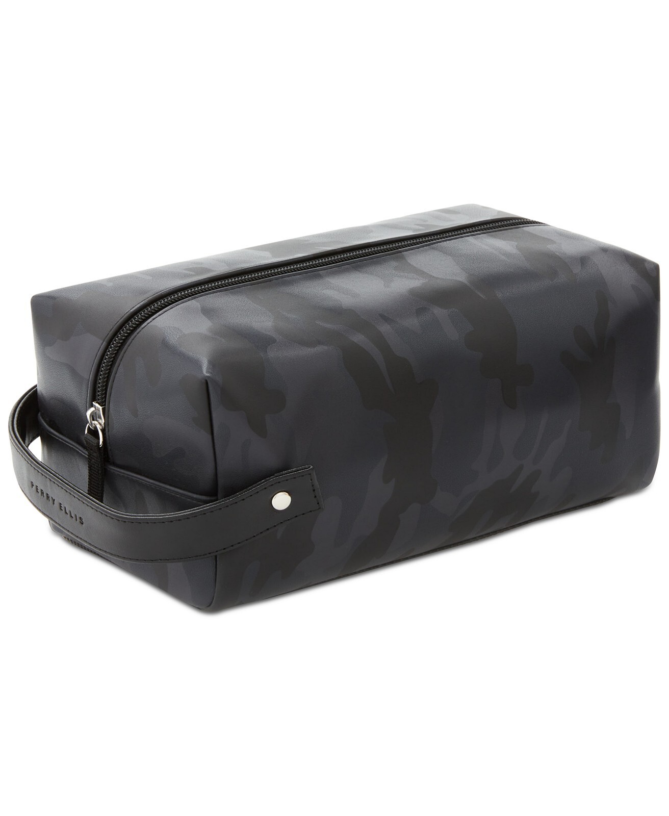 Perry Ellis Portfolio Men’s Faux-Leather Camouflage Travel Kit