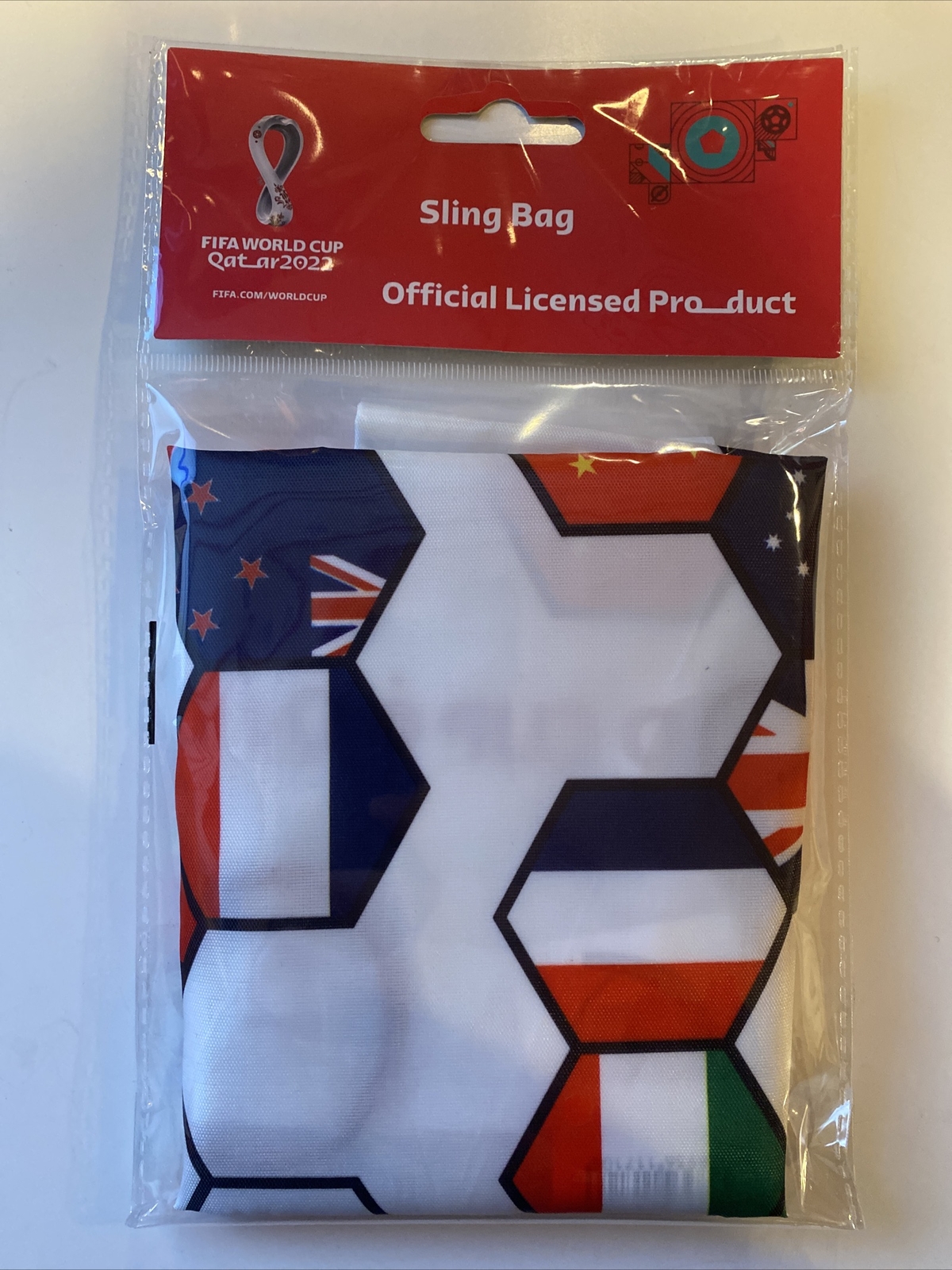 FIFA World Cup 2022 Sling Bag 17″x13.5″ Soccer Drawstring Backpack