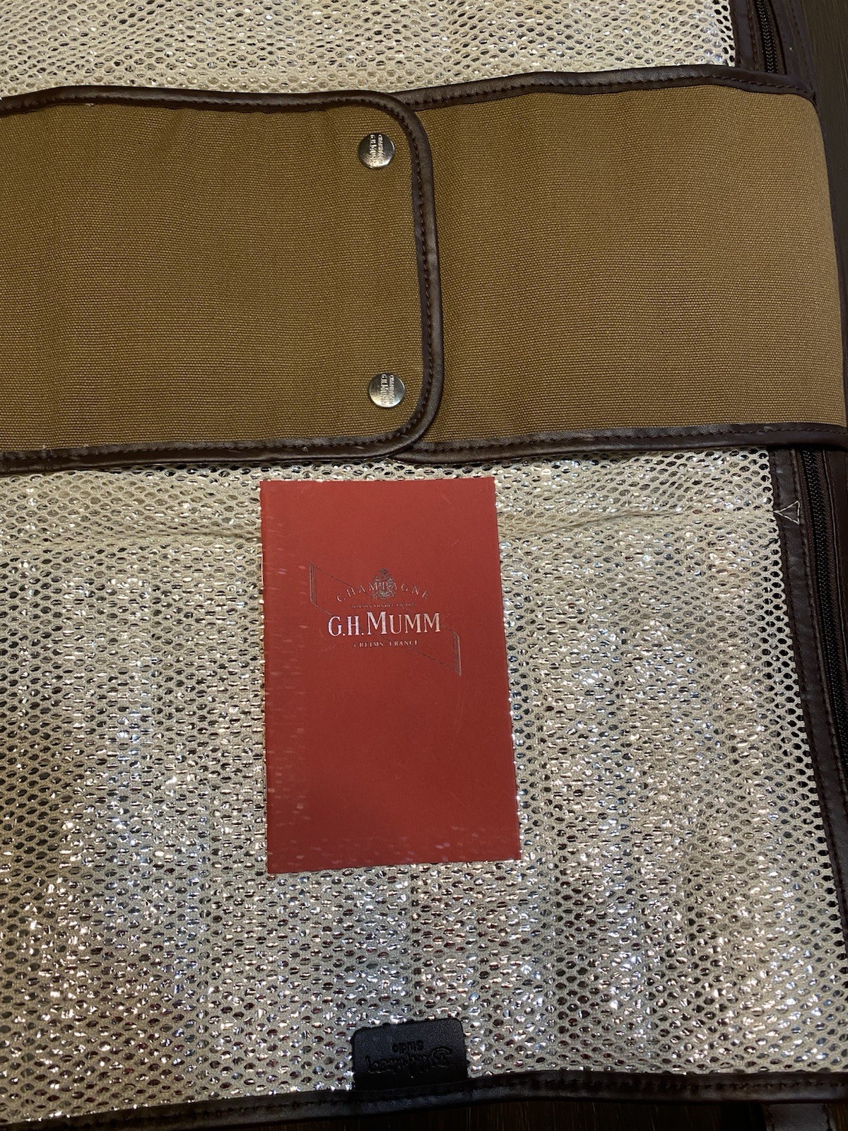 G.H. Mumm Champagne Canvas and Leather Expedition Kit By Bill Amberg