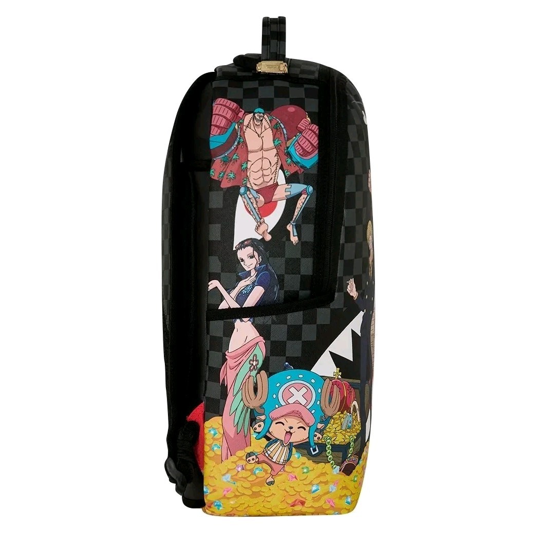 🔥🔥Sprayground One Piece TREASURE HUNT Backpack Black Bookbag Kids School Bag