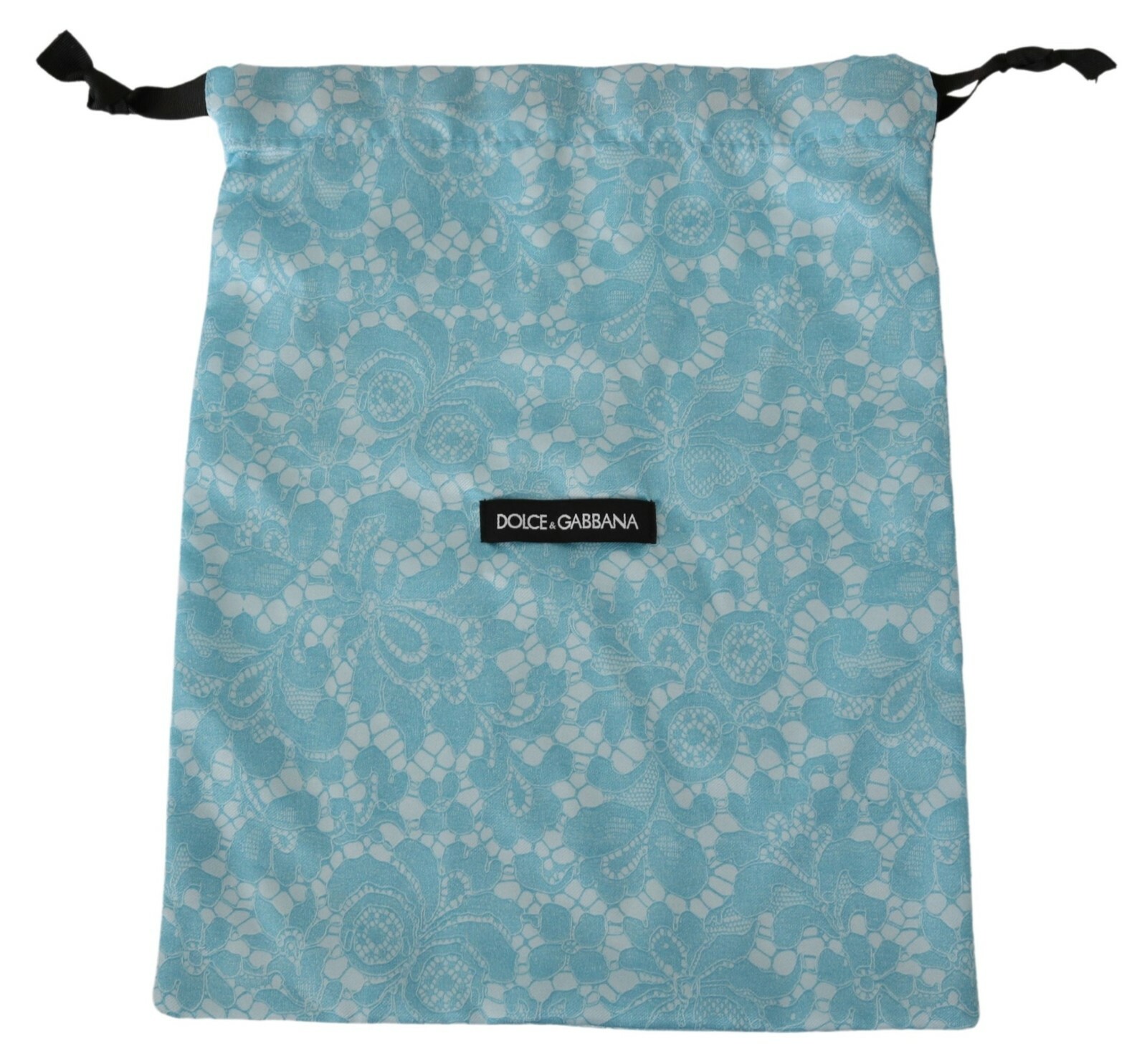 DOLCE & GABBANA Dustbag Cover Bag Blue Lace Drawstring Shoebag 32cm x 26cm