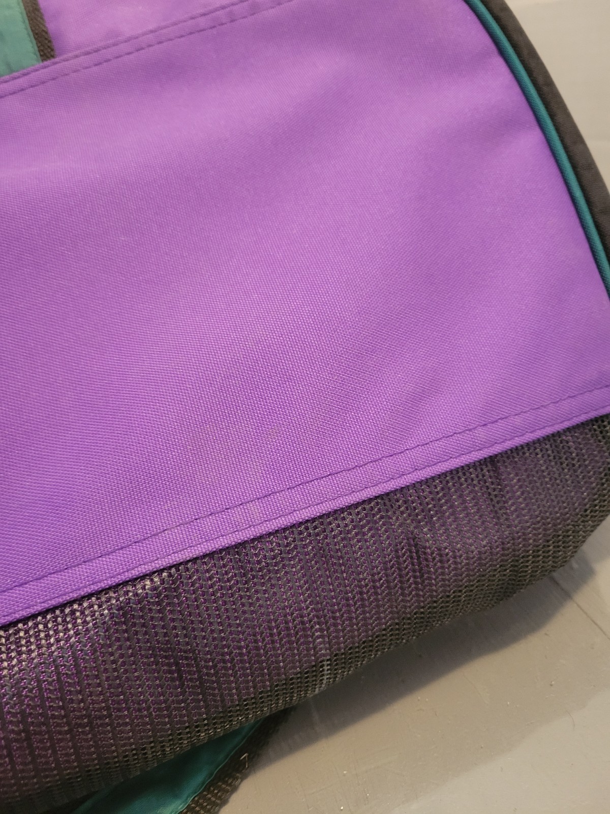 High Sierra Canvas Duffle Gym Travel Bag Purple Teal Vintage 1990s