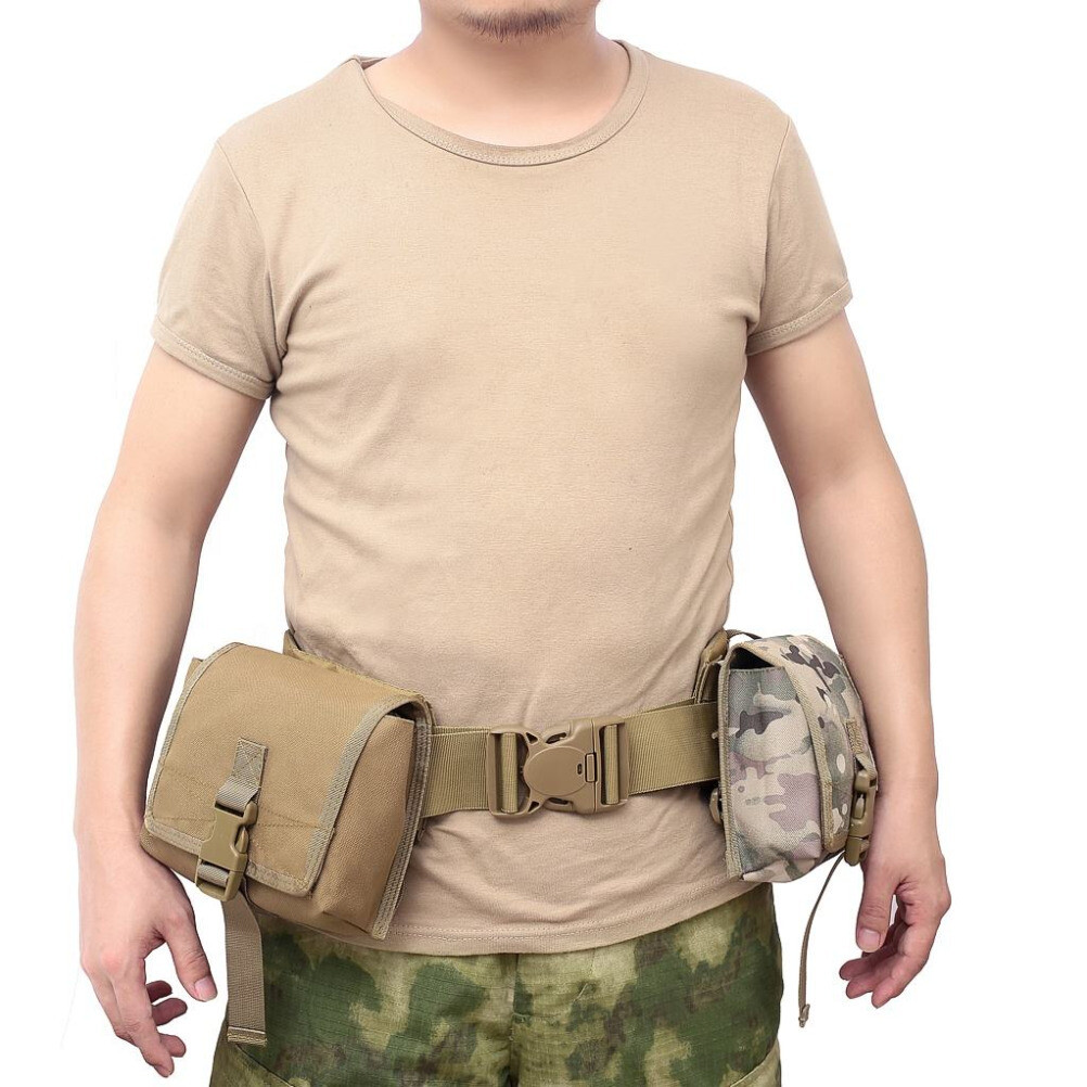 Military Tactical Pouch Waist Pack Combat Molle Bag Hiking EDC Utility Pocket US