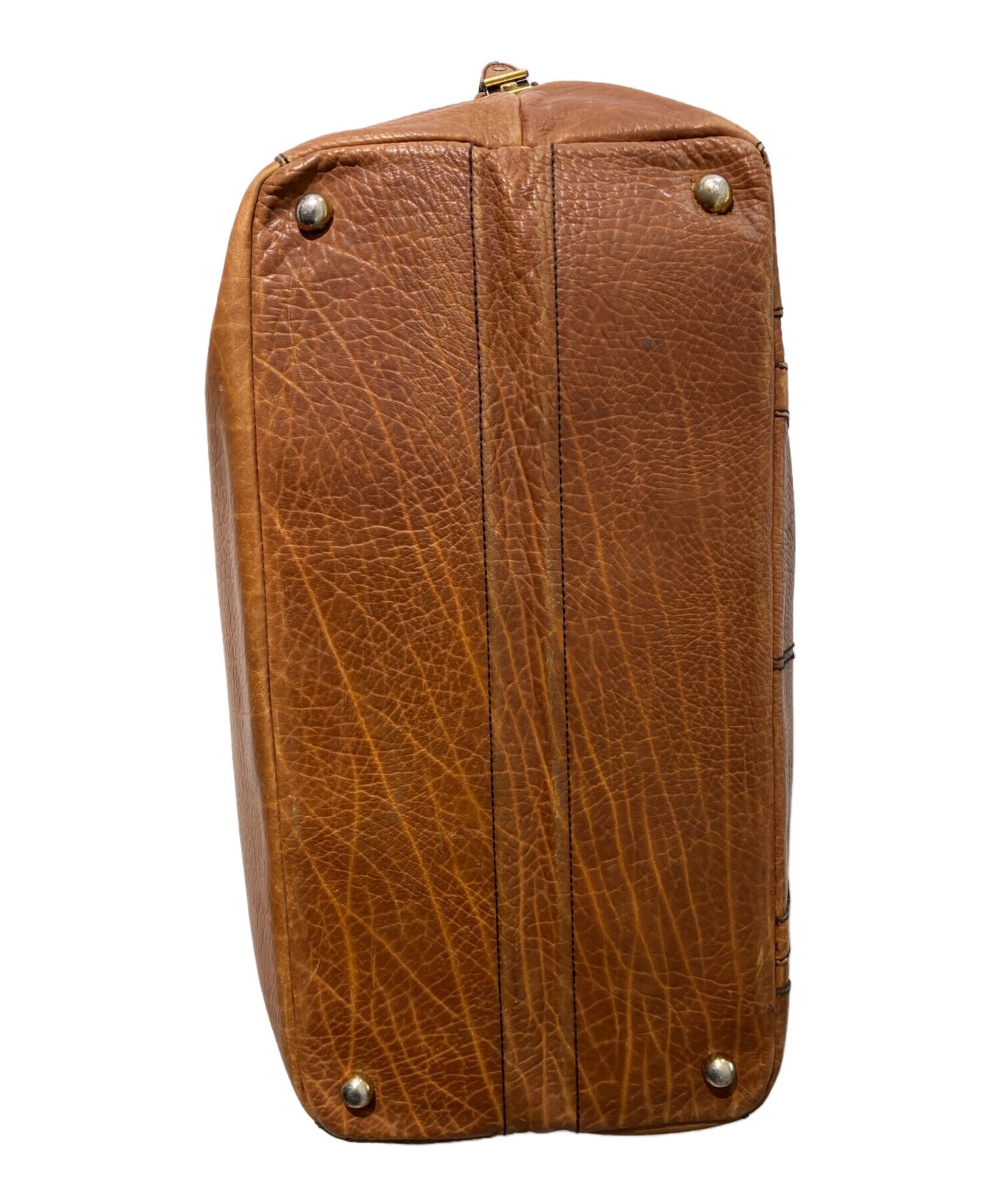Gold Pfeil CARACCIOLA Boston bag Brown Leather Men Duffle bag Large