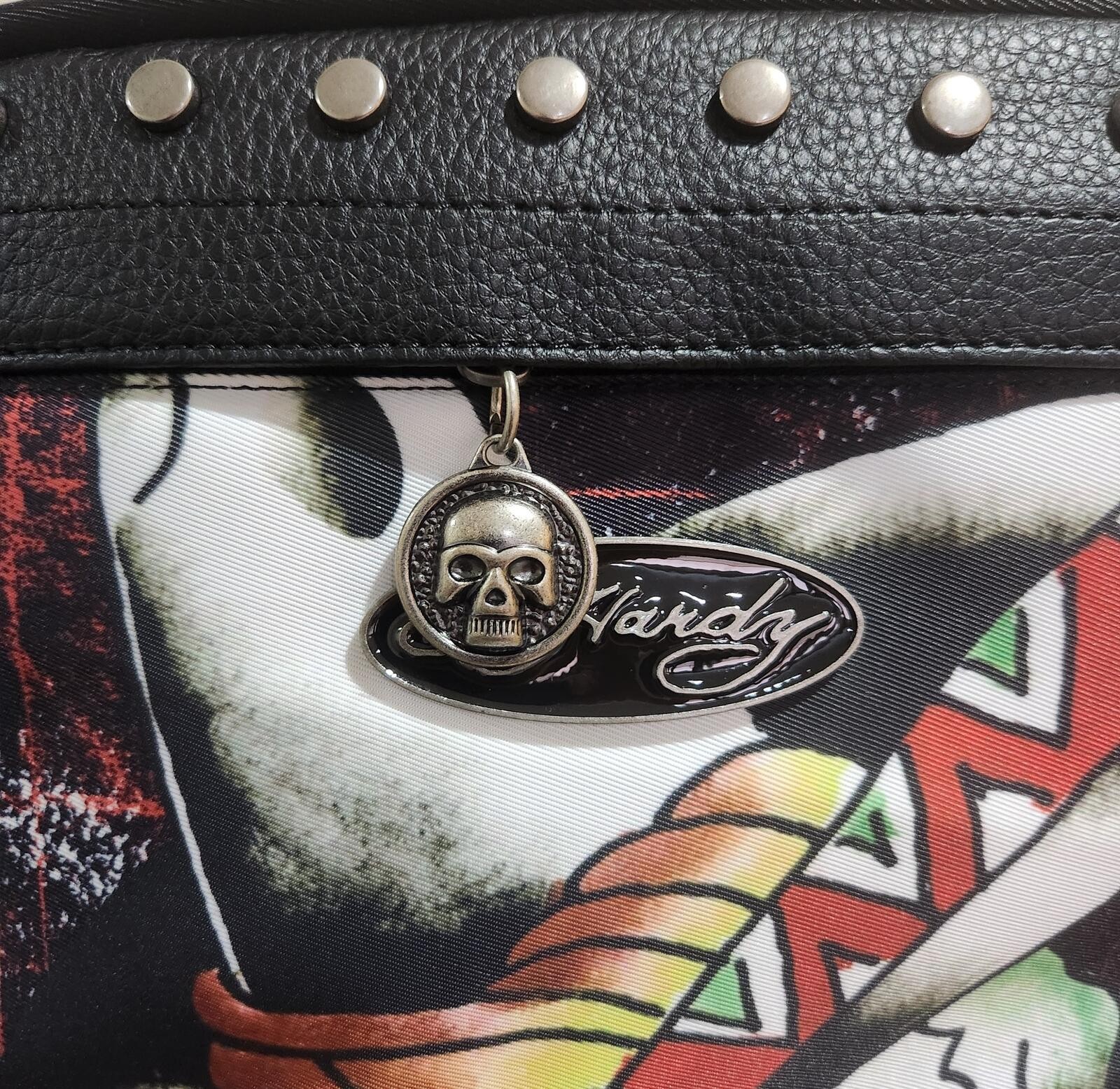 New Y2K retro Ed Hardy Large Backpack Tattoo Print Laptop Pocket Vegan Material