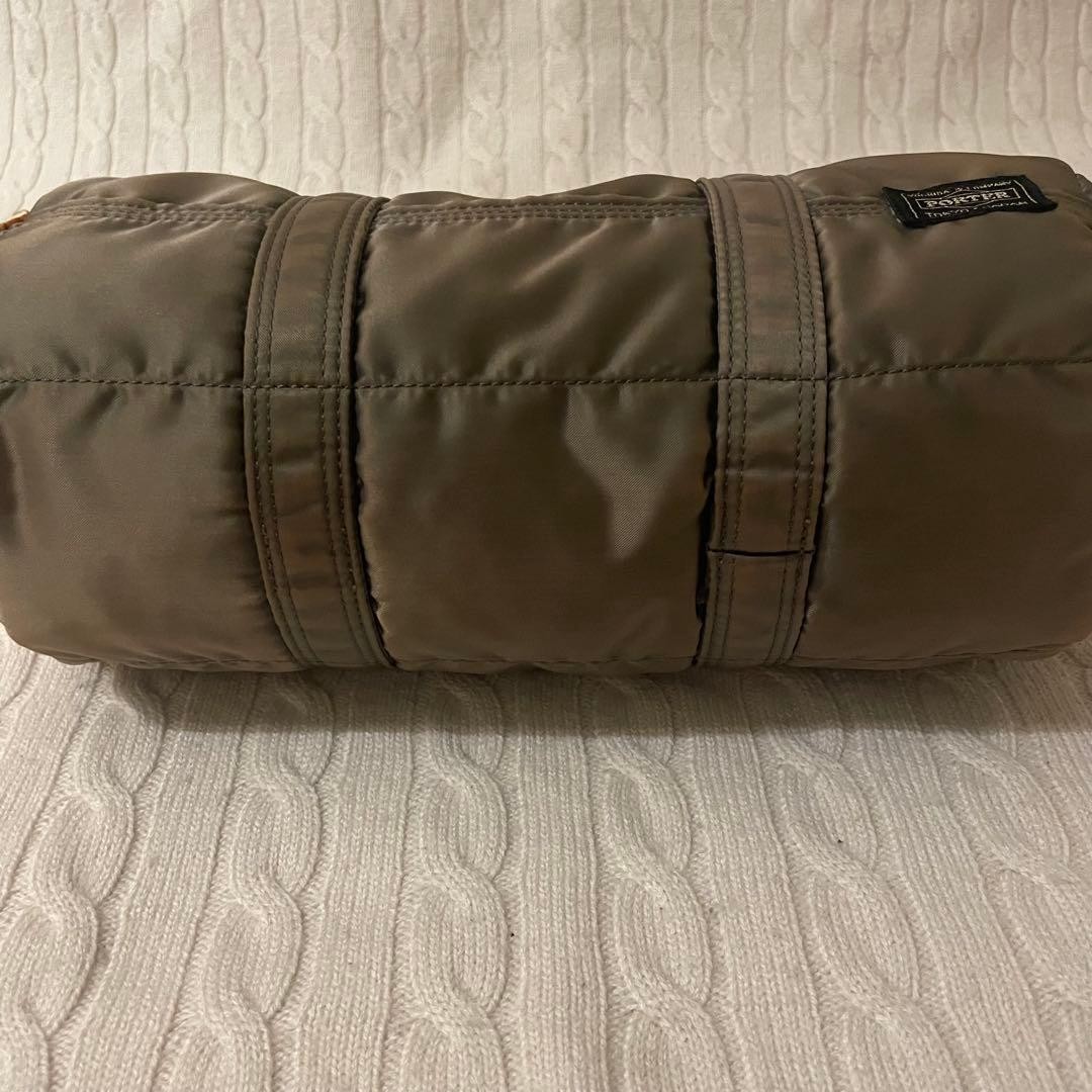 PORTER Yoshida TANKER Mini Boston Bag Duffle Bag Silver Made in Japan Authentic