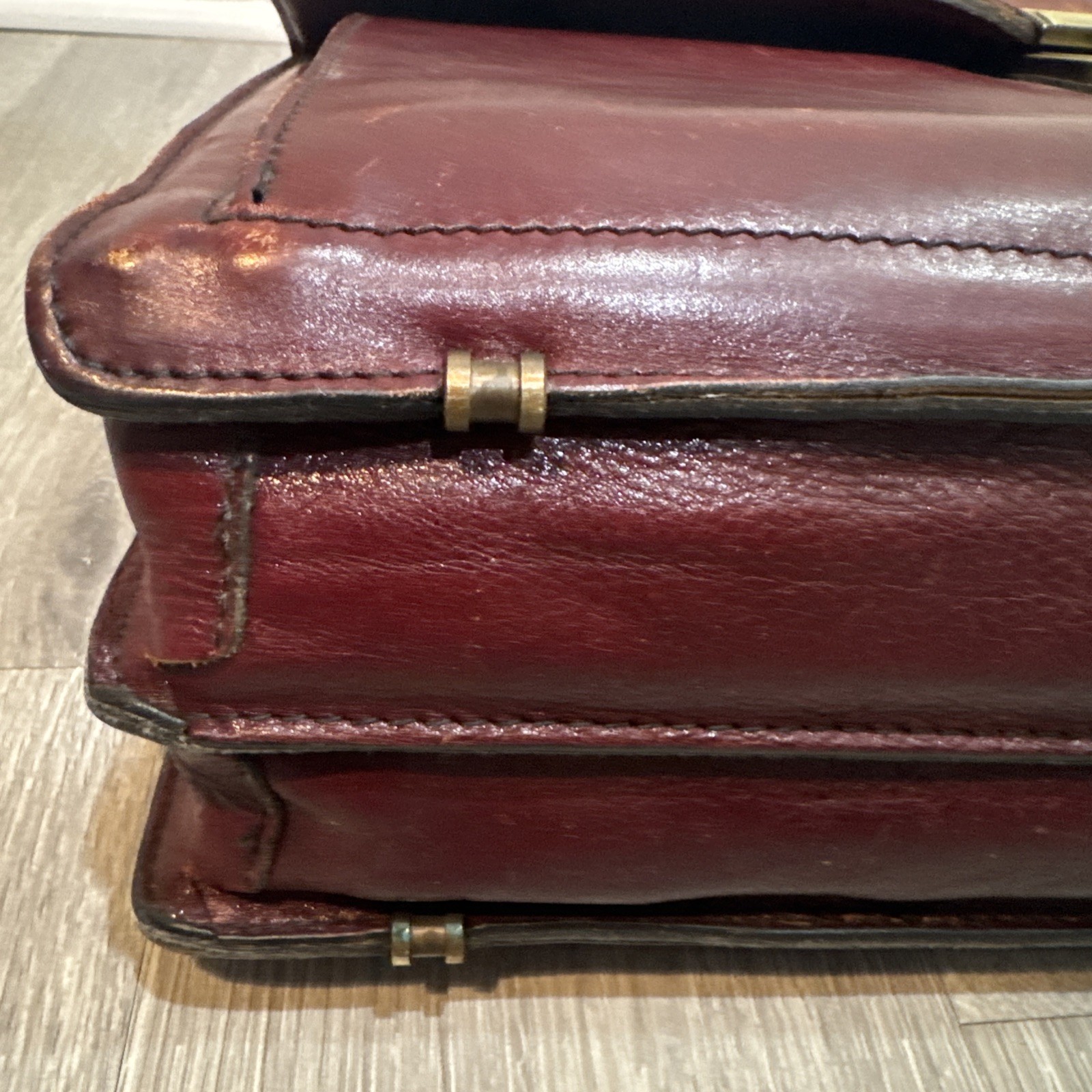 Vintage Renwick Antico Oxhide Leather Mens Briefcase Bag w Keys Canada Messenger
