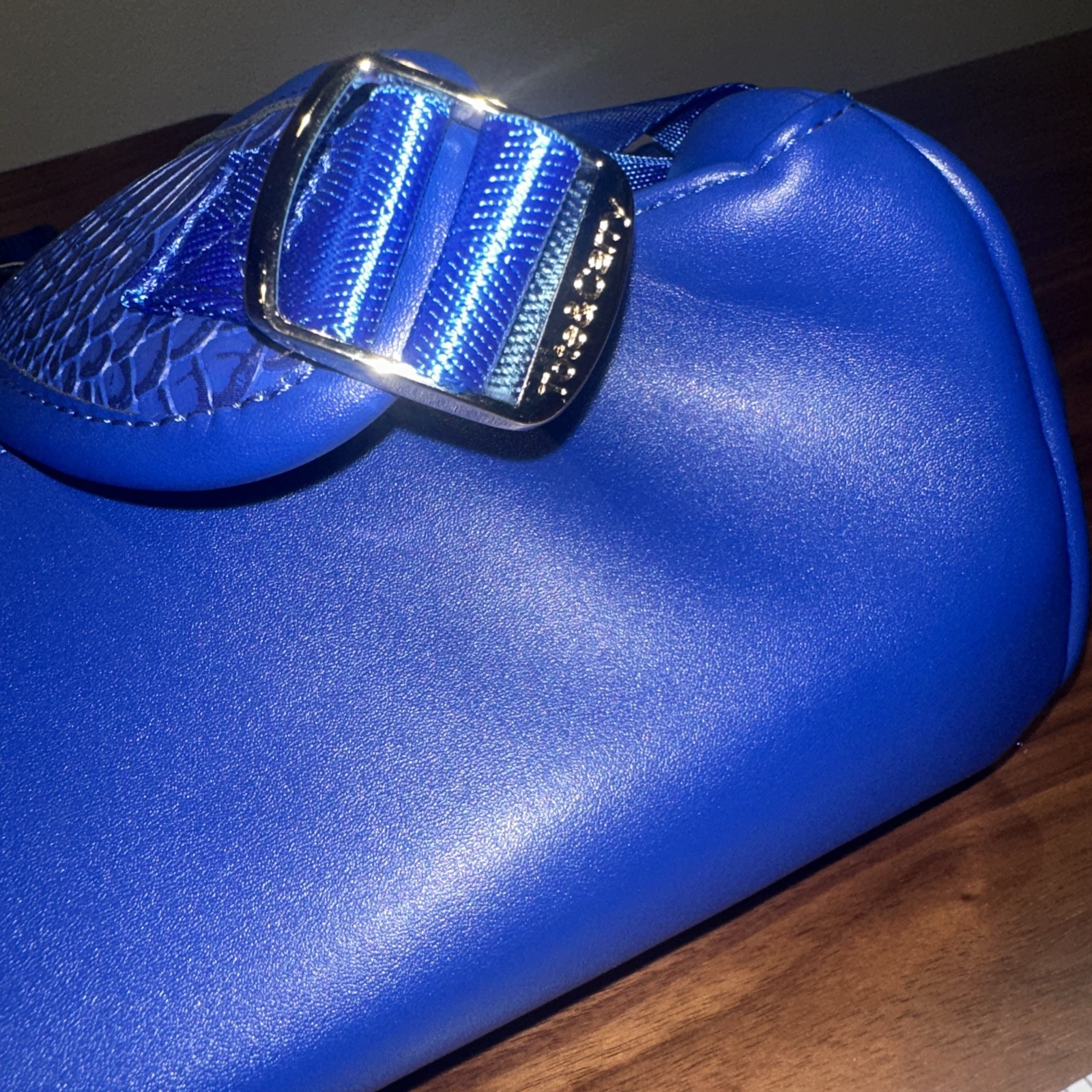 Tote&Carry Tote And Carry Organic Snakeskin Backpack Royal Blue NWT
