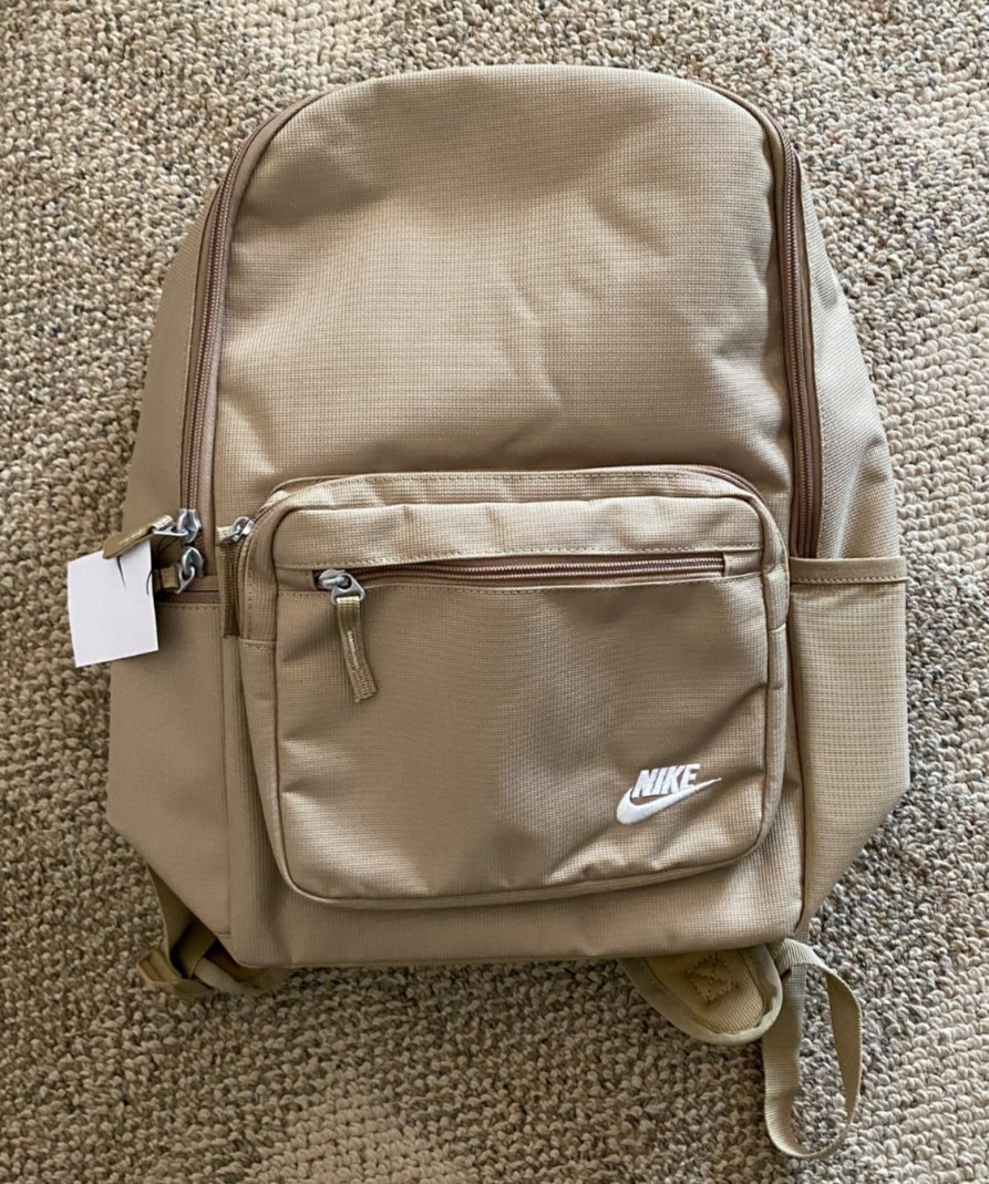 Nike Heritage Eugene Backpack Bag DB3300-297 Beige Khaki 18″ H x 12″ W x 6″ D