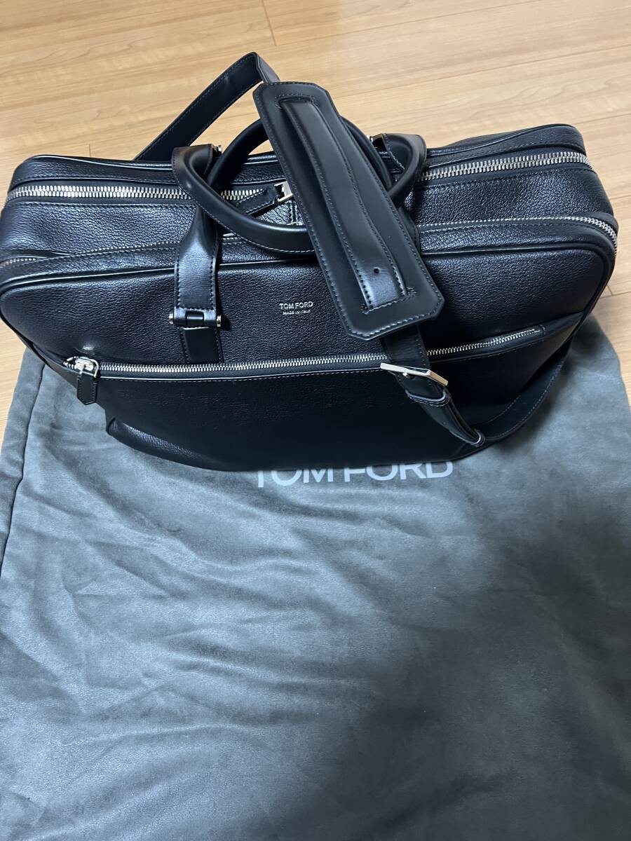 Used Tom Ford Large Capacity Business Bag Briefcase Black H 30 x W 47 x D 15cm