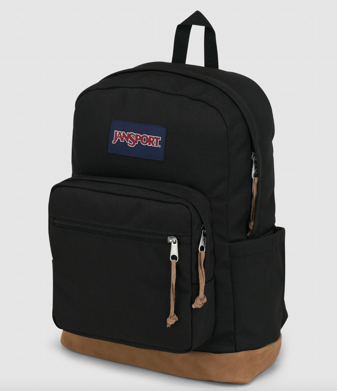 New JanSport Right Pack Backpack Black Suede Bottom School Laptop Bag One Size