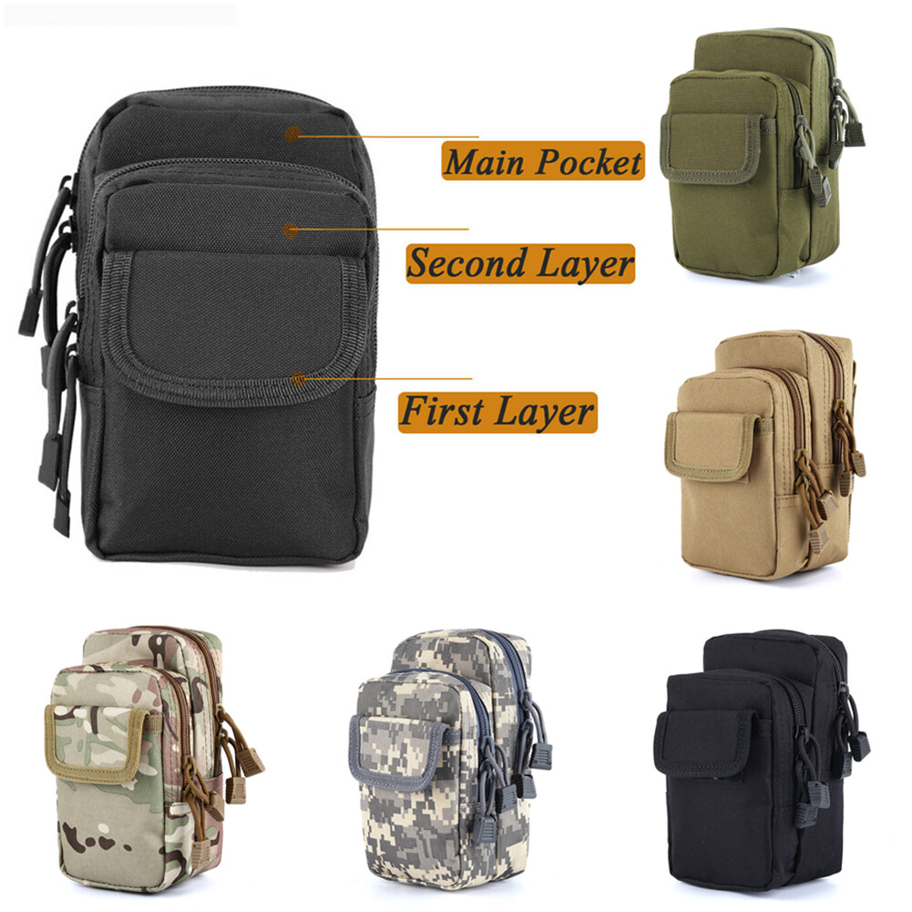 Tactical Molle Pouch Belt Waist Pack Bag Military Waist Fanny Pack Outdoor USA