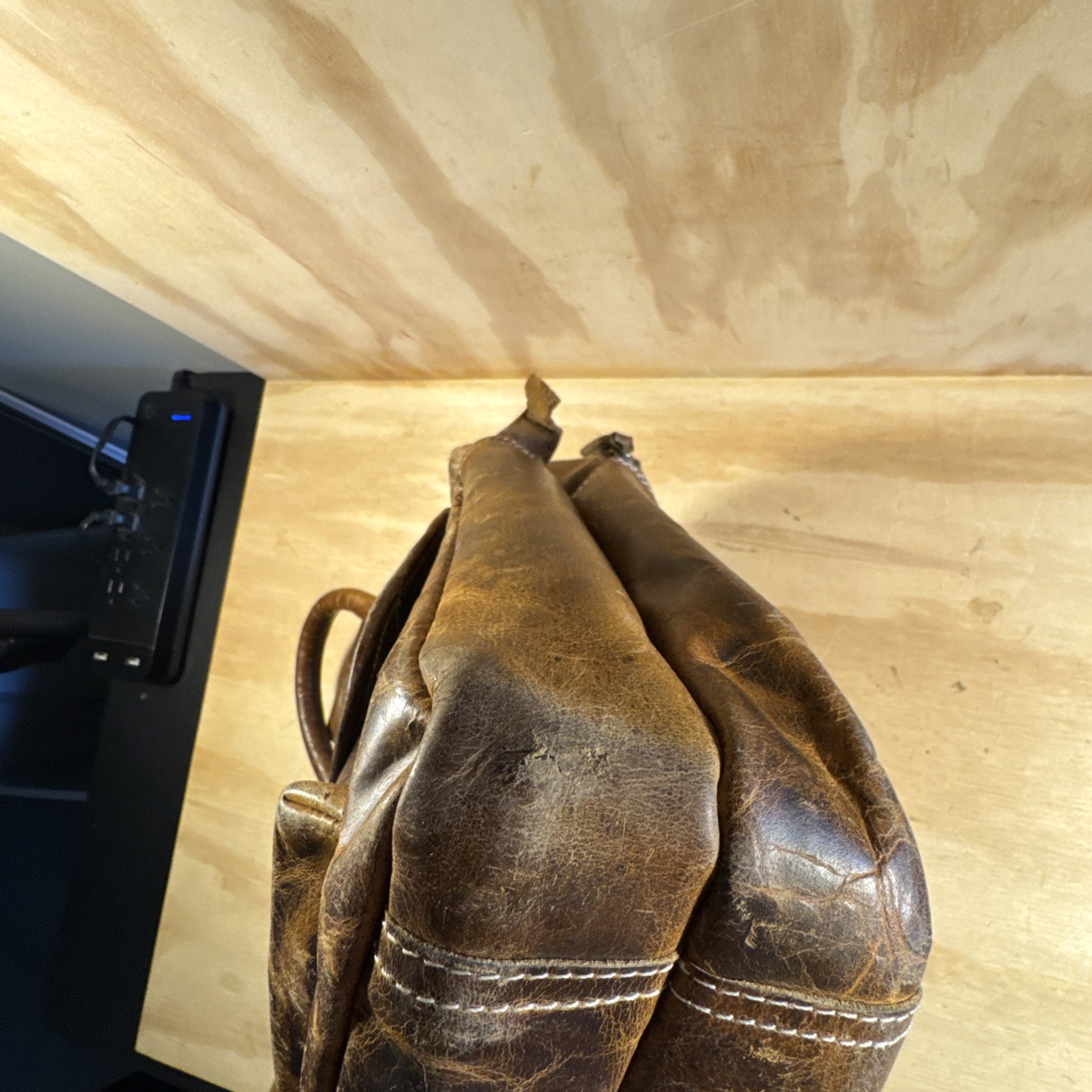 Vintage Gentleman The Clark Pilot Bag Buffalo Leather Bag Business Brown