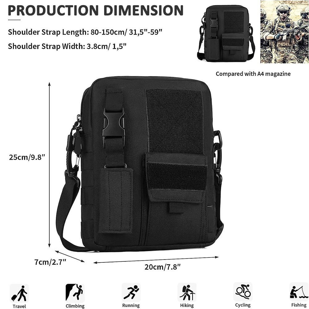 Small Canvas Messenger Bags Classic Vintage Shoulder Bags for Work School Travel