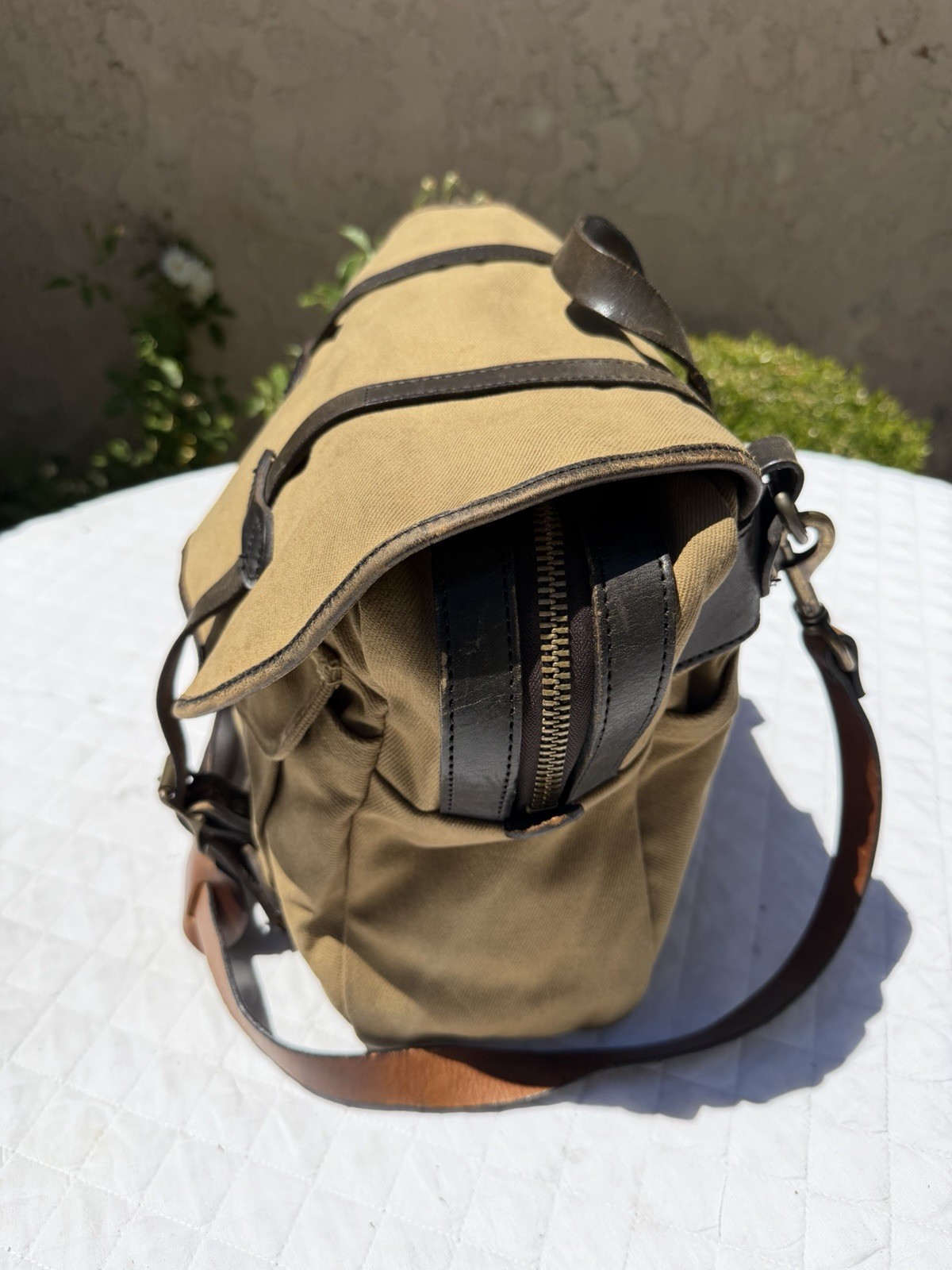 Vintage Filson 240 Talon-Era Small Carry-On Rugged Twill Tan Zipper Field Bag