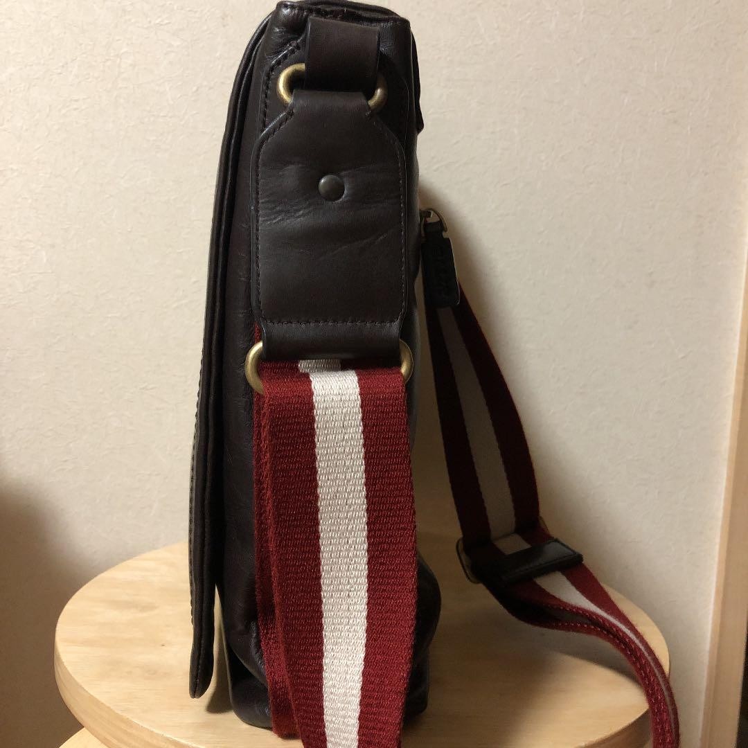 BALLY Authentic Luxury shoulder bag 30×32cm Designer Iconic leather brown