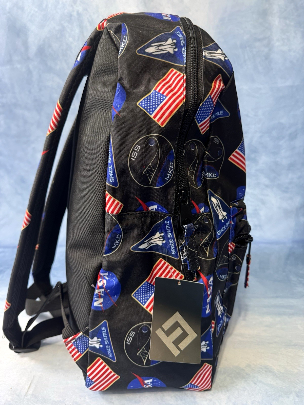 NASA Backpack Bioworld Apollo 11 Space Shuttle Patch Travel Book Bag
