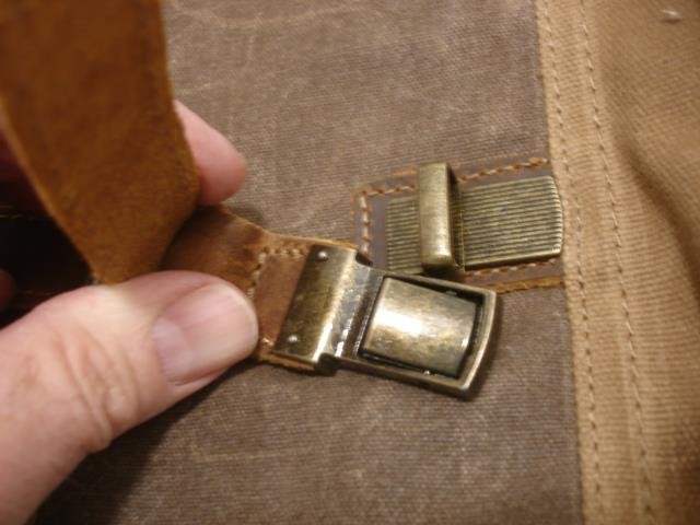 Manificent Laptop Messenger Bag Brown Leather Canvas Shoulder Strap Briefcase