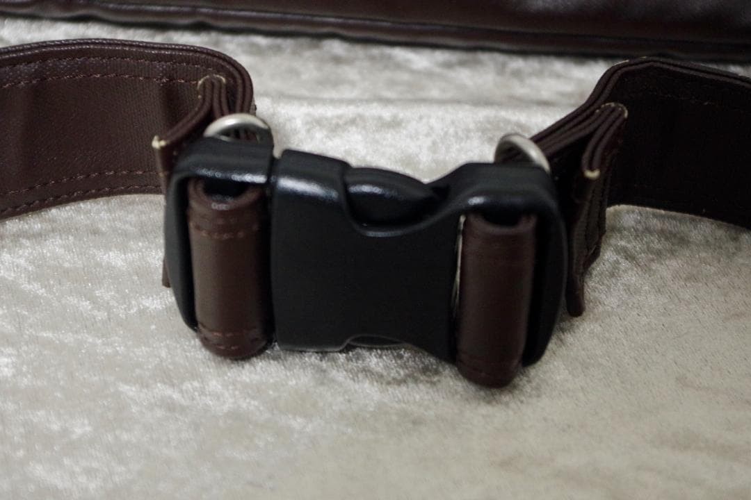 Authentic Yoshida Kaban PORTER Brown Leather Body Waist Bag 18cm x 29cm SizeYo