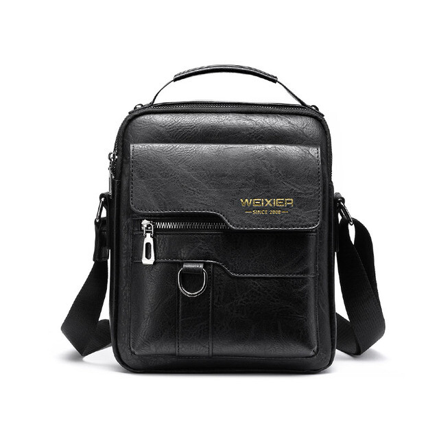 WEIXIER Men Crossbody Bag Shoulder Bag PU Leather Messenger Bag Handbag