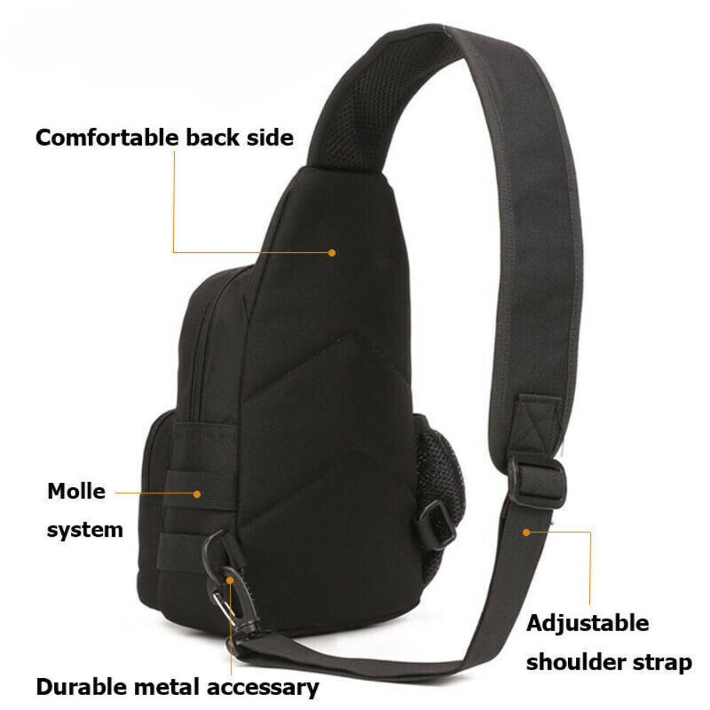 Outdoor Military Tactical Backpack Sling Bag Mini Molle Pouch EDC Waist Pack Bag