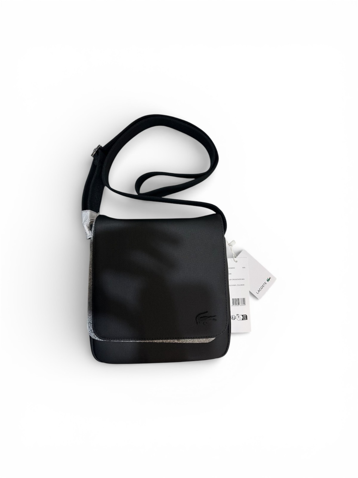 Lacoste Men Bag Men’s Classic Slim Flap Satchel Limited Edition Crossover Flap