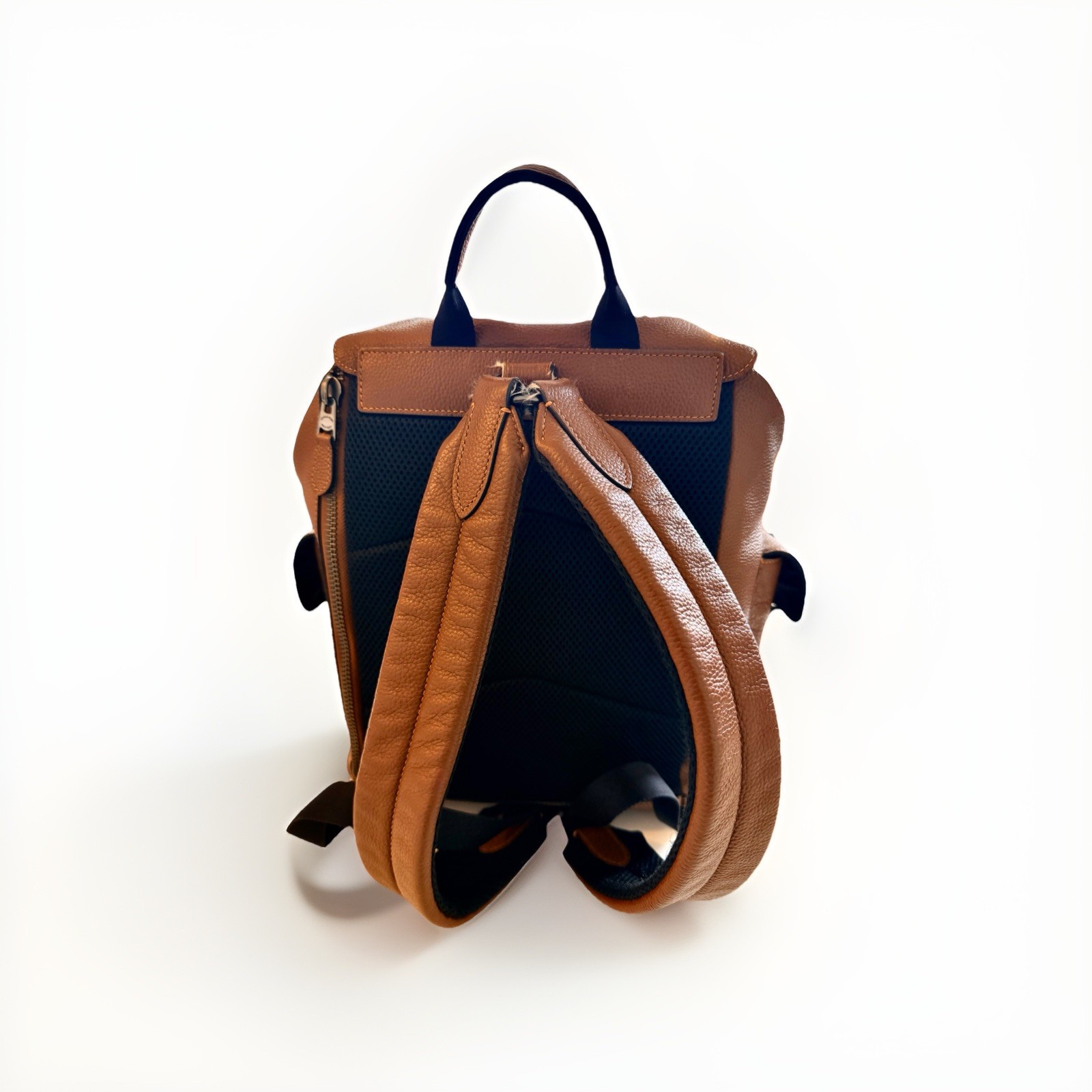 Coach Brown Backpack Drawstring Buckle Outer Pockets Adjustable Strap Classic