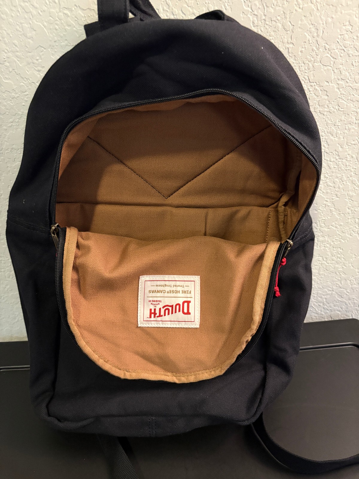 Duluth Trading Co Fire Hose Canvas Backpack Black