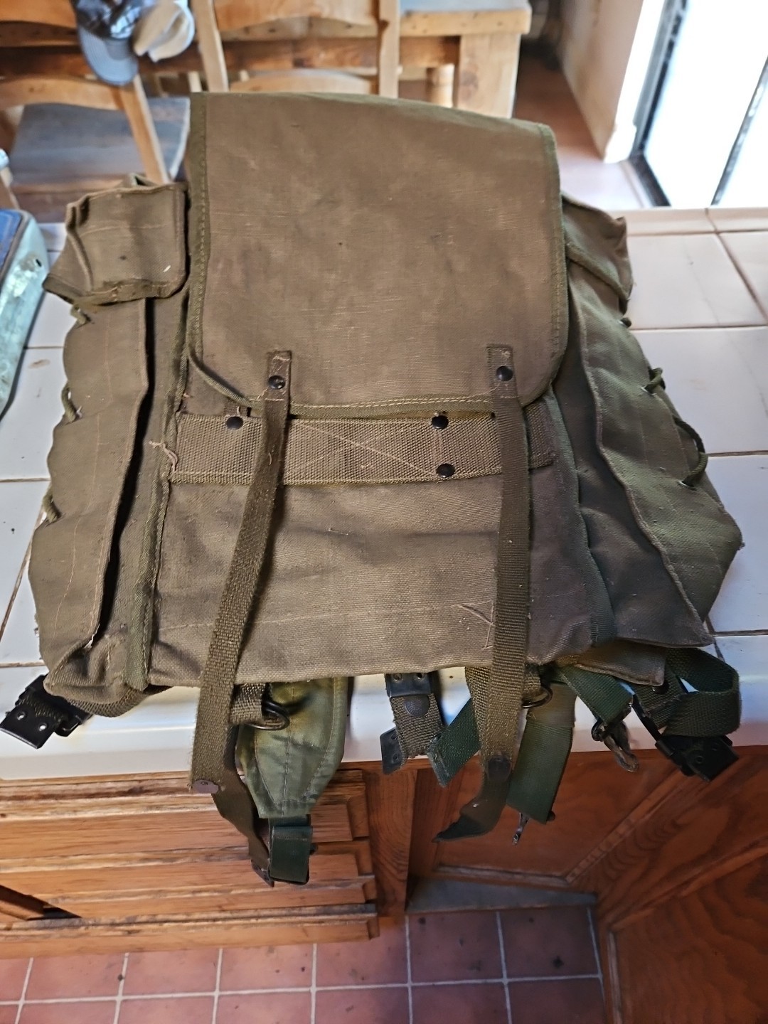 Vintage 1975 Authentic Italian Alpine Mountain Rucksack Backpack Military