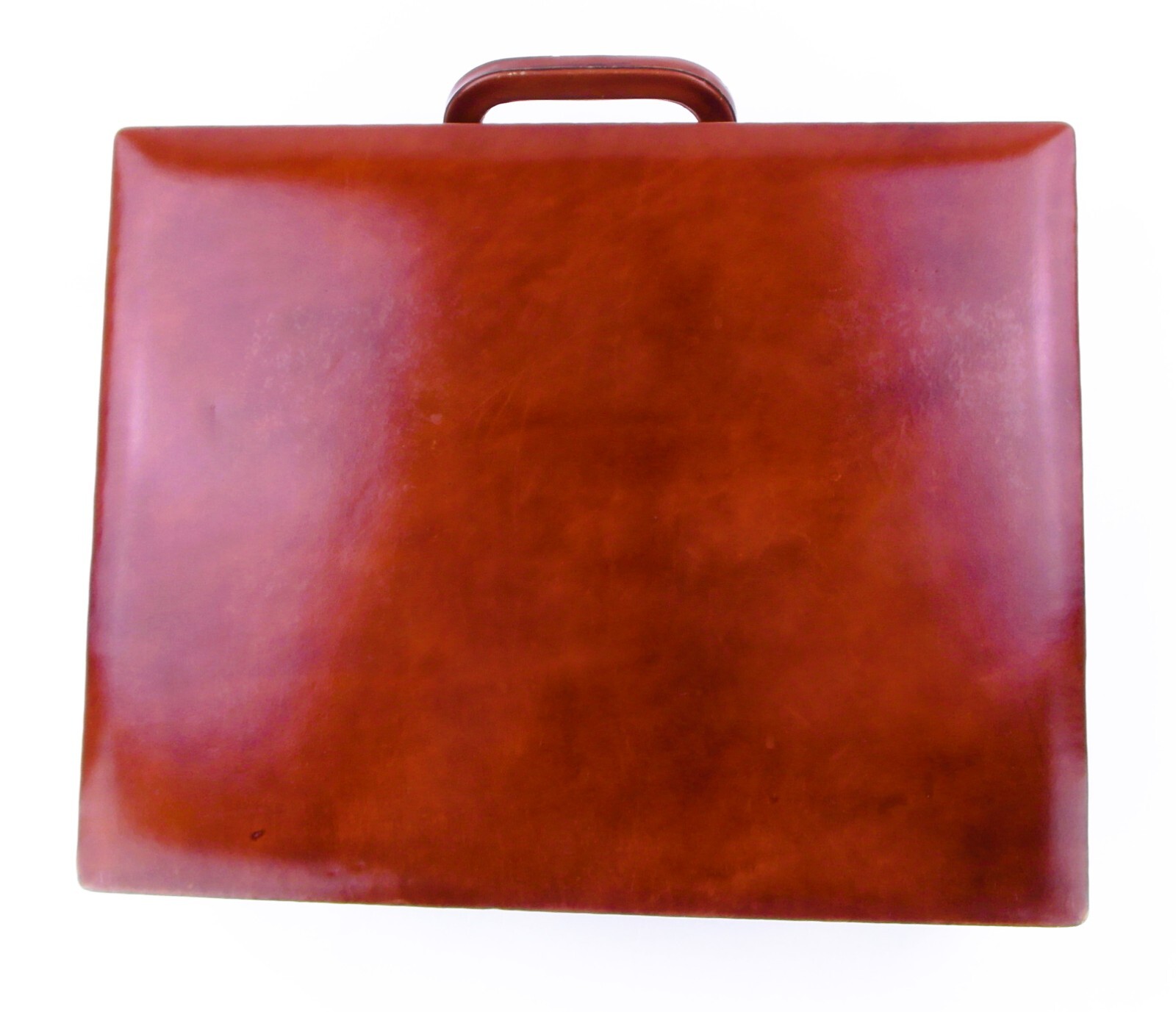 Vintage Brown Budd Leather Briefcase Made In Spain w/ Presto Combination Locks