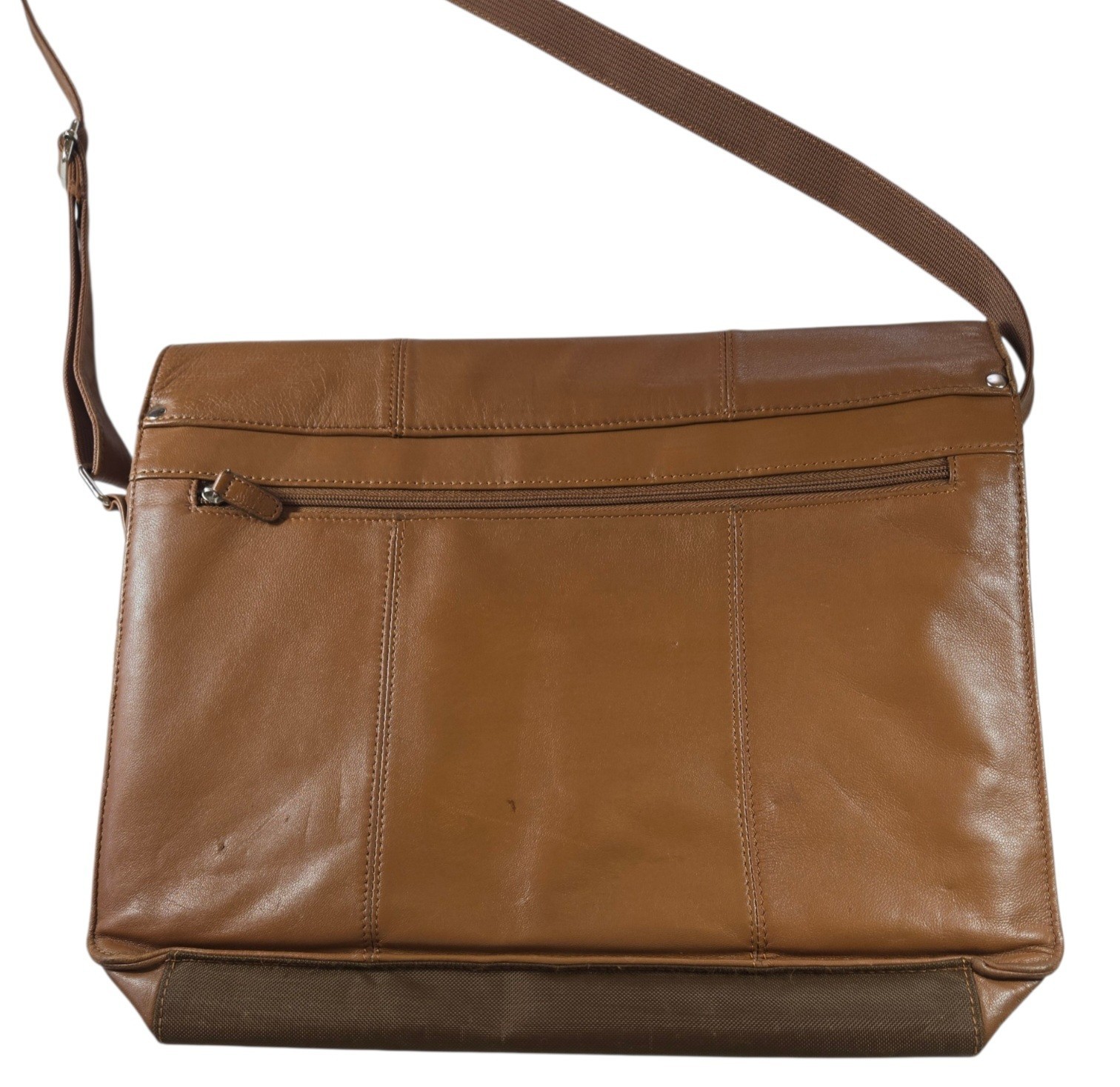 Wilson Leather Leather Messenger Bag Chestnut Pecan Camel Brown Warm