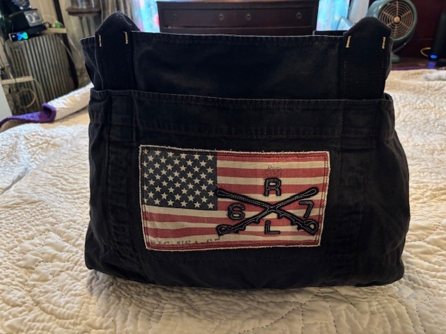 Denim & Supply Ralph Lauren Embroidered American Flag Patch Tote Shopper Bag