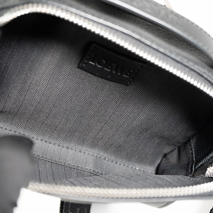 LOEWE Mini Camera Crossbody Bag Black Leather Shoulder Bag C660R41X02
