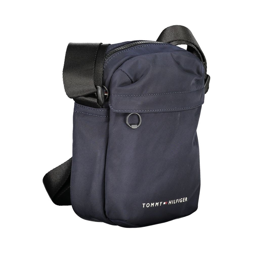 Tommy Hilfiger Blue Recycled Polyester Men Shoulder Bag 100% Authentic