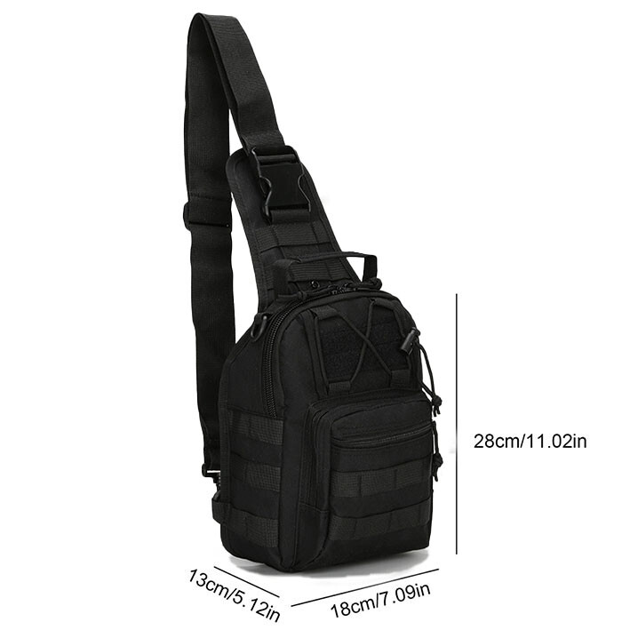 Mens Backpack Tactical Sling Shoulder Bag Molle Travel Chest Pack Outdoor Hiking